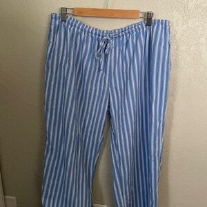 Striped cotton beach pants XL